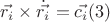 $$\vec{r_{i}} \times \dot{\vec{r_{i}}}=\vec{c_{i}} (3)$$ $$\vec{r_{i}} \times \dot{\vec{r_{i}}}=\vec{c_{i}} (3)$$
