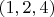 $(1,2,4)$