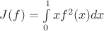 $J(f)=\int\limits_{0}^{1}xf^2(x)dx$