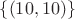 $\left\{(10,10)\right\}$