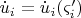 $\[ \dot u_i = \dot u_i (\varsigma '_i ) \] $