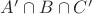 $A' \cap B \cap C'$