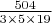 $\(\frac{504}{3 \times 5 \times 19}\)$