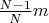 $\frac{N-1}{N}m$