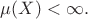 $\mu (X)<\infty.$