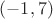 $(-1,7)$