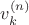 $v_k^{(n)}$