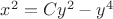 $x^2 = Cy^2 - y^4$