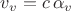 $v_v=c\,\alpha_v$