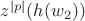 $z^{|p|}(h(w_2))$ $z^{|p|}(h(w_2))$