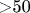 >50%