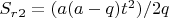 $S_r_2=(a(a-q)t^2)/2q$