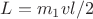 $L=m_1vl/2$