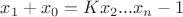$x_1+x_0=Kx_2...x_n-1$ $x_1+x_0=Kx_2...x_n-1$