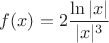 $f(x)=2\dfrac{\ln |x|}{|x|^3}$