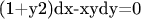 (1+y2)dx-xydy=0