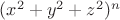 $(x^2+y^2+z^2)^n$
