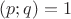 $(p;q)=1$
