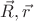 $\vec R, \vec r$