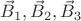 $\vec B_1, \vec B_2, \vec B_3$