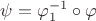 $\psi =\varphi_1^{-1}\circ\varphi$