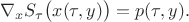 $$
   \nabla_x S_\tau\bigl(x(\tau ,y)\bigr)=p(\tau ,y).
   $$
