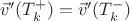 $\vec v'(T_k^+) = \vec v'(T_k^-)$ $\vec v'(T_k^+) = \vec v'(T_k^-)$