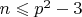 $n\leqslant p^2-3$