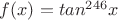 $f(x) = tan^{246} x$
