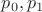 ${p_0, p_1}$