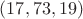 $(17, 73, 19)$