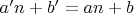 $a'n+b'=an+b$