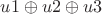 $u1\oplus u2\oplus u3$