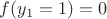 $f(y_1=1)=0$