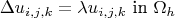 $$\Delta u_{i,j,k}=\lambda u_{i,j,k} \text{ in } \Omega_h$$