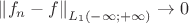 $\left\|f_n-f\right\|_{L_1(-\infty;+\infty)}\to0$