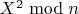 $X^2\bmod n$