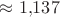 $\approx1{,}137$