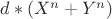 $d*(X^n+Y^n)$ $d*(X^n+Y^n)$