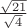 $\frac{\sqrt{21}}{\sqrt{4}}$