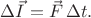 $\Delta\vec{I}=\vec{F}\,\Delta t.$