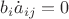 $b_i \dot a_{ij} =0$