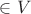 ${}\in V$