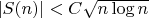 $|S(n)|<C\sqrt{n\log n}$