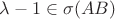 $\lambda-1\in\sigma(AB)$