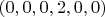 $(0,0,0,2,0,0)$