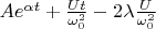 $A e^{\alpha t} + \frac{Ut}{\omega_0^{2}}  - 2 \lambda \frac{U}{\omega_0^2}$