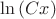 $\ln{(Cx)}$