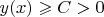 $y(x)\geqslant C>0$