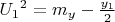 ${U_1}^2={m_y}-{\frac {y_1}{2}$